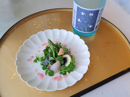 鯛とクレソン・わかめの春サラダ ～桜ドレッシング添え～